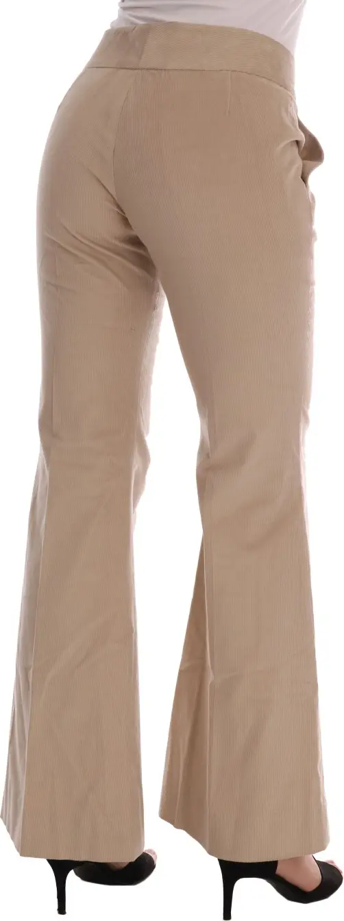 Брюки Ermanno Scervino Бежевые Хлопковые Bootcut
