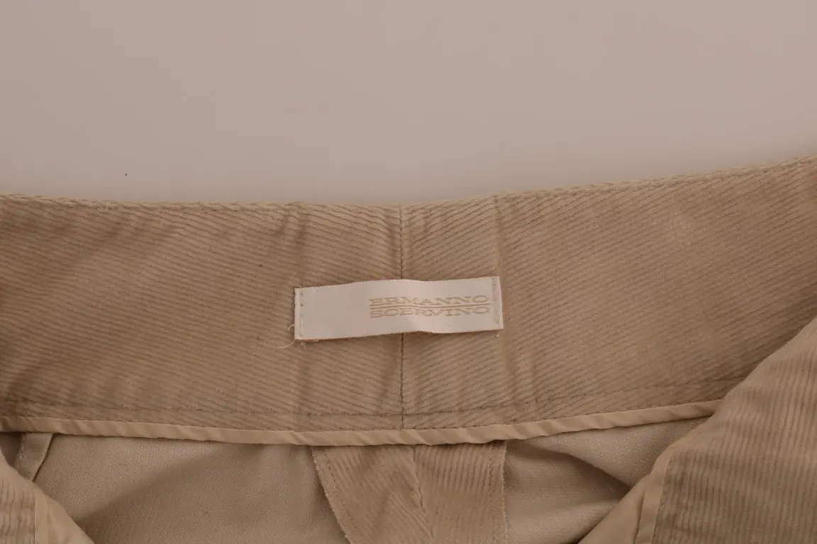 Брюки Ermanno Scervino Бежевые Хлопковые Bootcut
