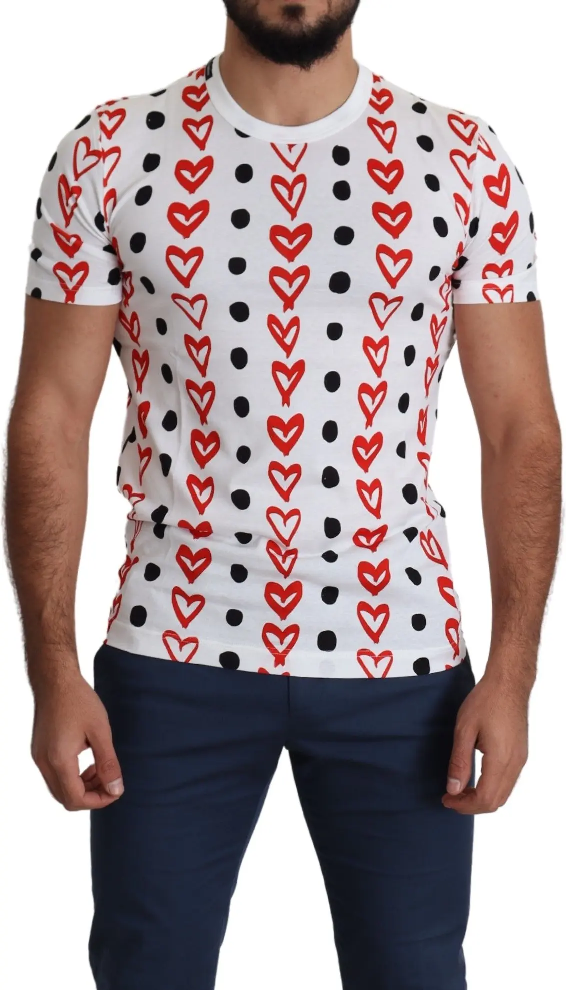 T-shirt Dolce & Gabbana White Hearts Print