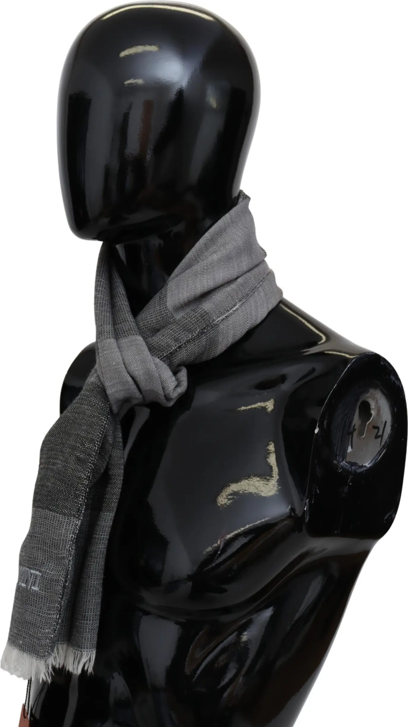 Sharf Missoni Elegant Striped Wool Scarf with Logo Embroidery