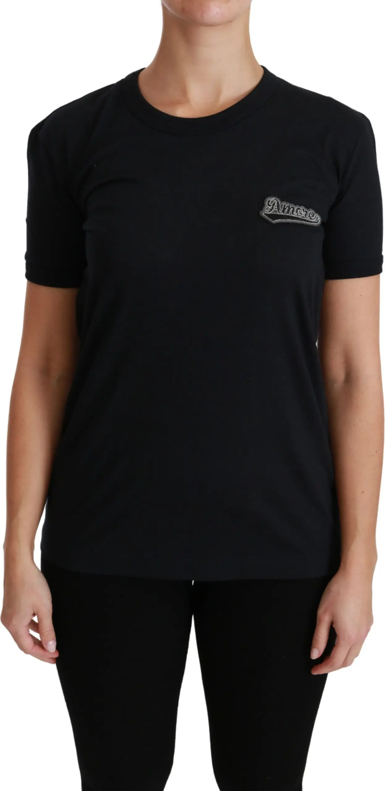 T-shirt Dolce & Gabbana Blue Amore Patch