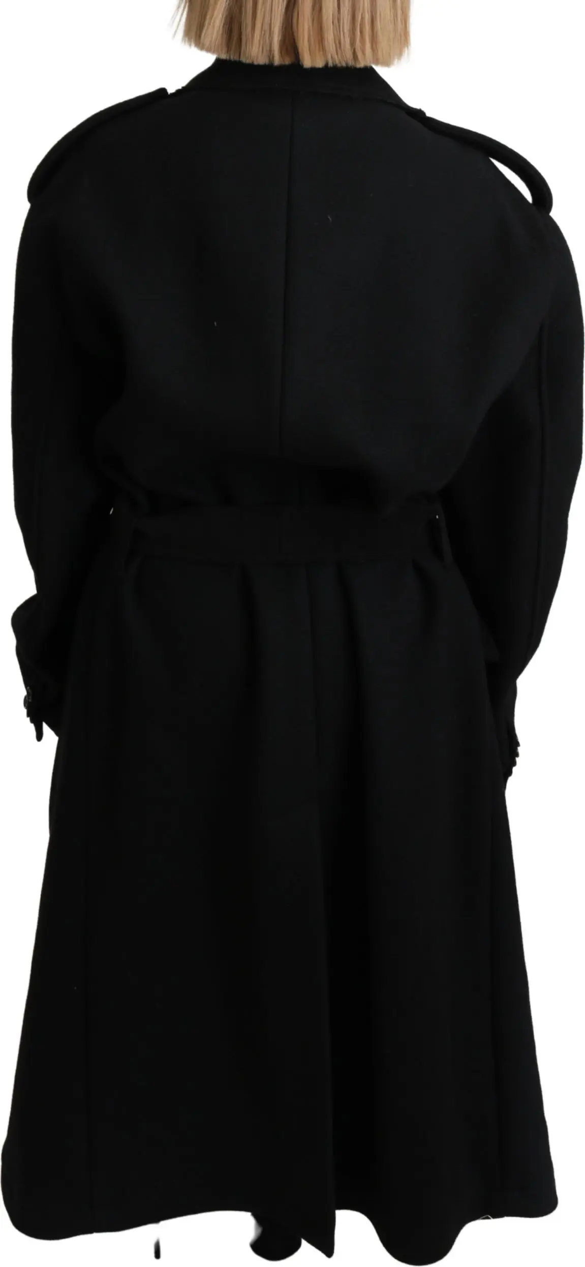 Trenchcoat Dolce & Gabbana Virgin Wool Black Blazer Jacket
