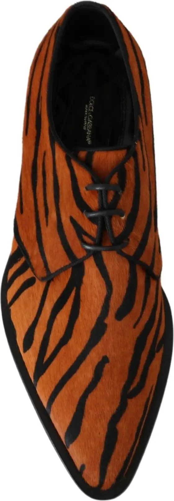 Rasmiy tuflilar Dolce & Gabbana Orange Pony Hair Ko'ylak tuflilari