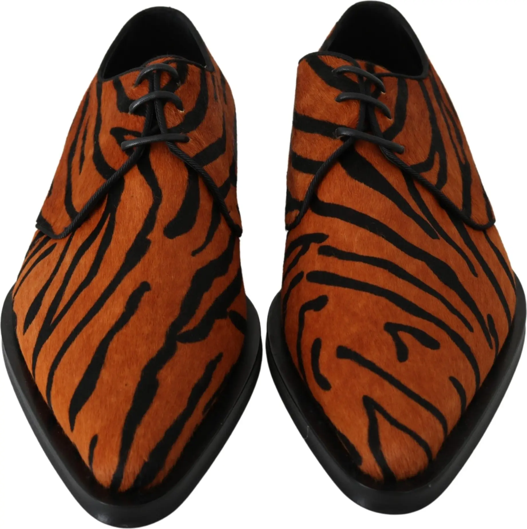 Rasmiy tuflilar Dolce & Gabbana Orange Pony Hair Ko'ylak tuflilari