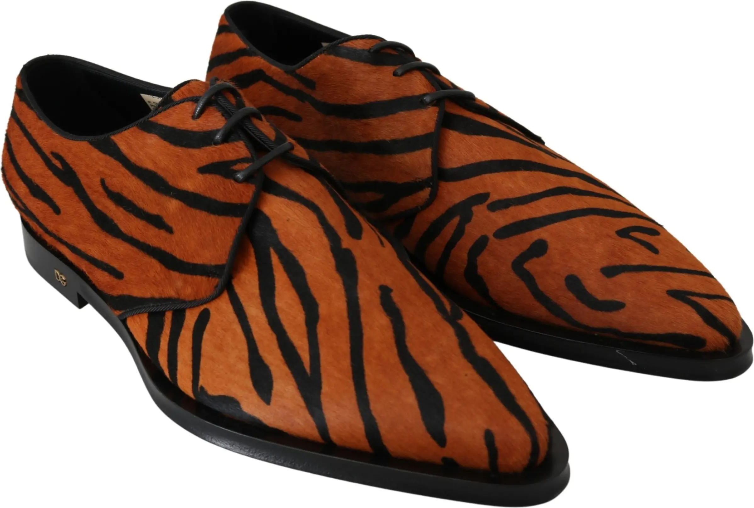 Rasmiy tuflilar Dolce & Gabbana Orange Pony Hair Ko'ylak tuflilari