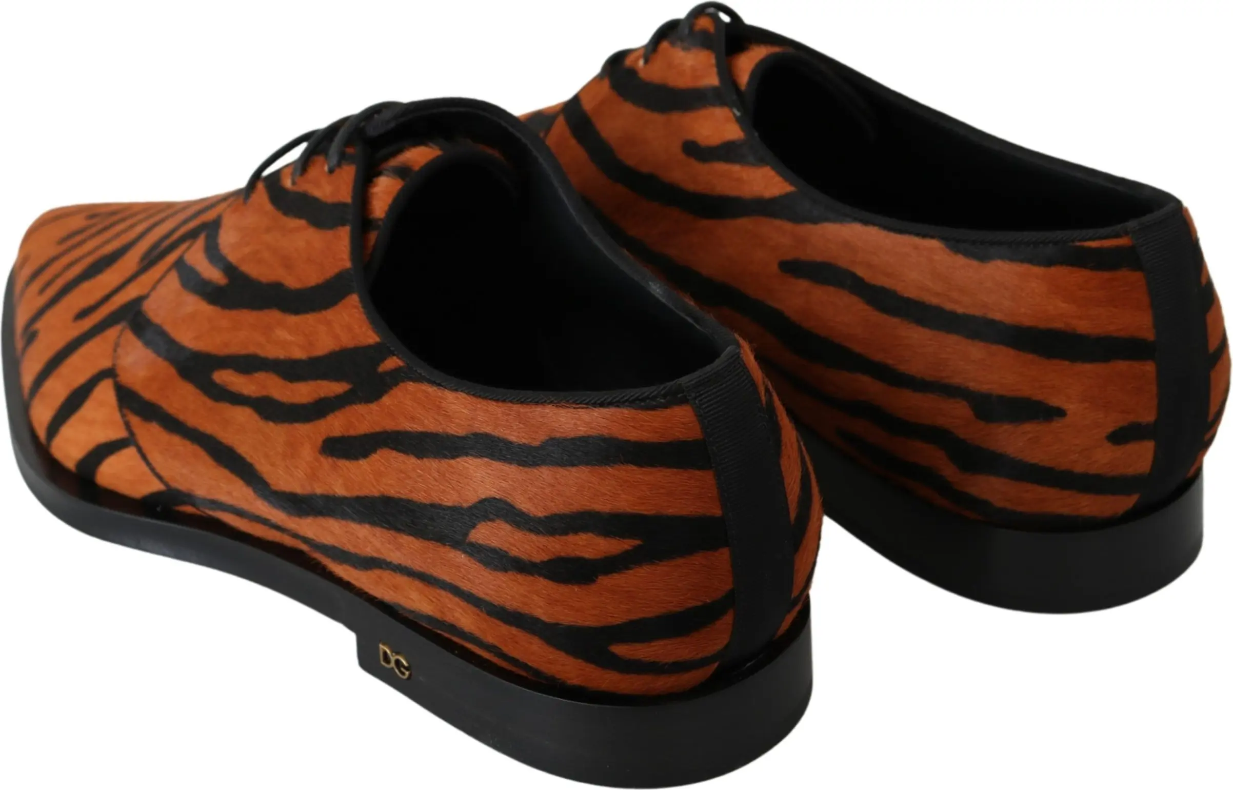 Rasmiy tuflilar Dolce & Gabbana Orange Pony Hair Ko'ylak tuflilari