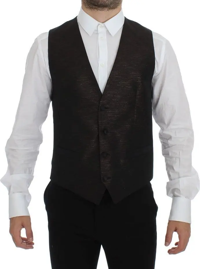 Dolce & Gabbana Qora jun logotipli ko'ylak sleeveless shim kiyimi