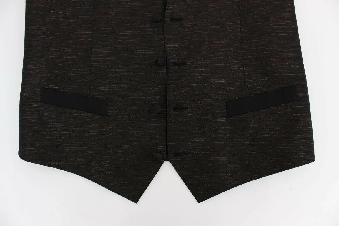 Жилет Dolce & Gabbana Черный Шерстяной Жилет с Логотипом