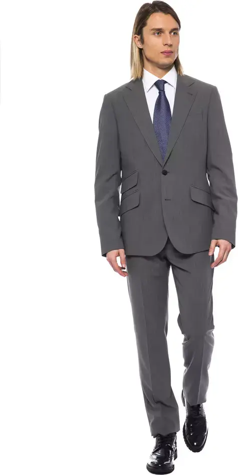 Billionaire Gray Wool erkaklar uchun kostyum