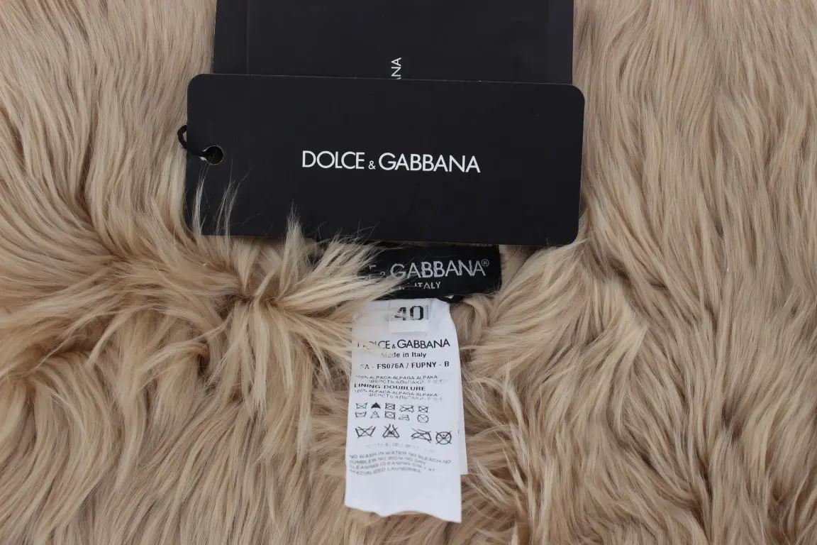 Dolce & Gabbana Elegant Alpaca Fur Yeng Dastasi