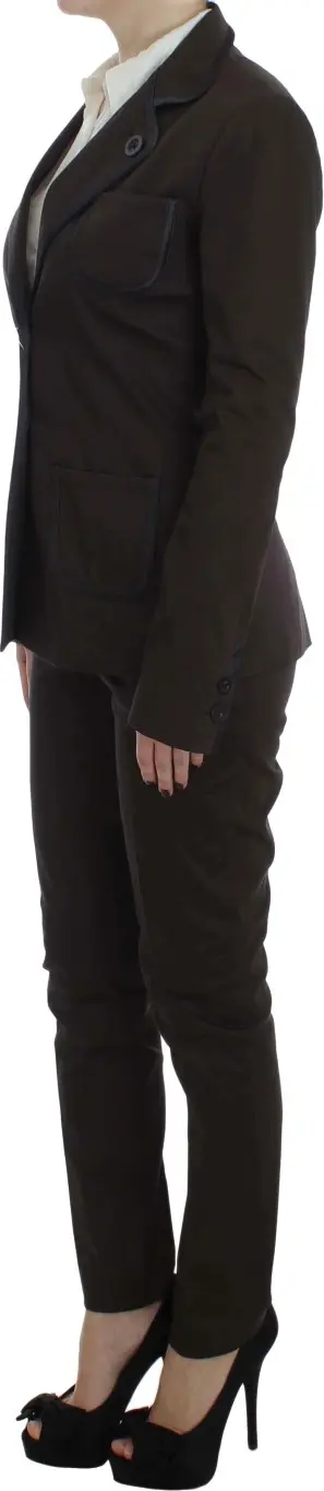 Suit Exte Brown Stretch Two Button