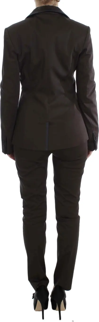 Suit Exte Brown Stretch Two Button