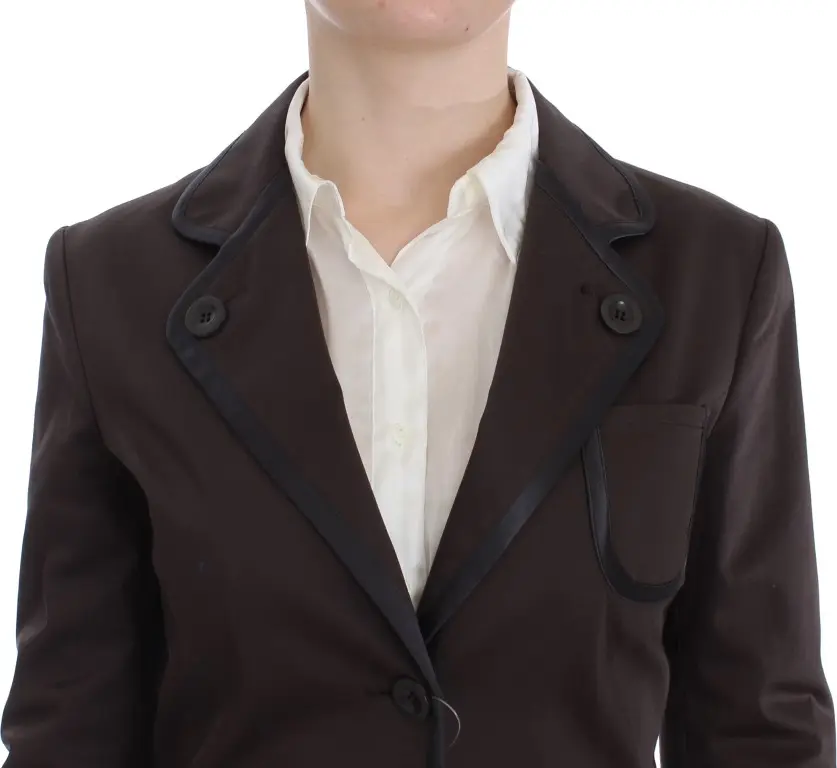 Suit Exte Brown Stretch Two Button