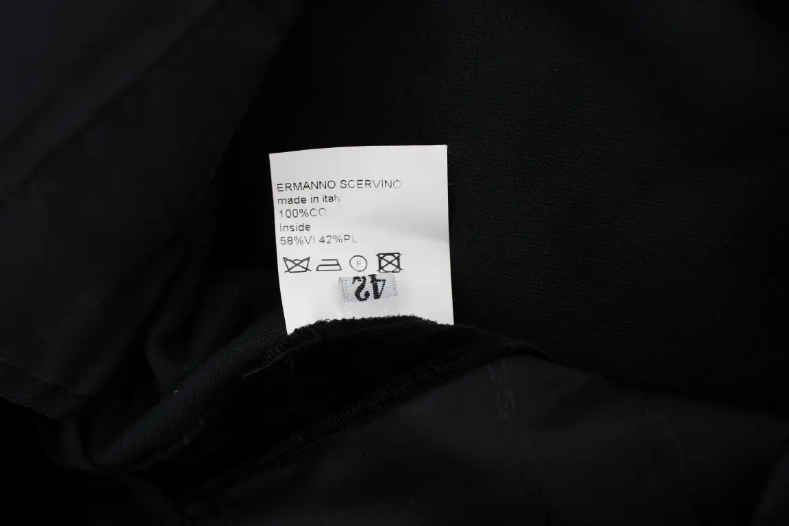 Shimol Ermanno Scervino Qora Belud She'rli To'g'ri Oyoq Shim