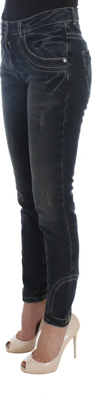 Jeans Ermanno Scervino Blue Cotton Blend Slim Fit