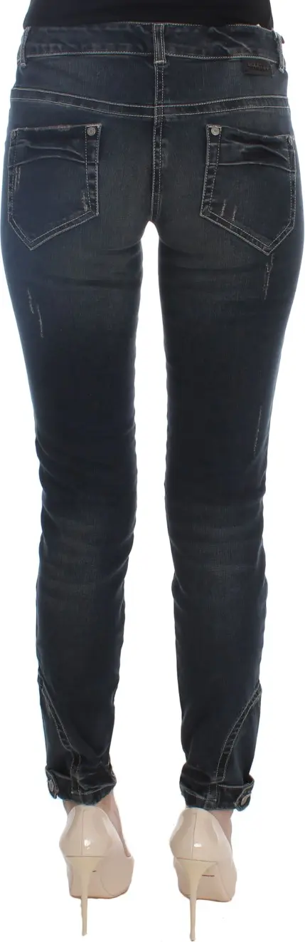 Jeans Ermanno Scervino Blue Cotton Blend Slim Fit