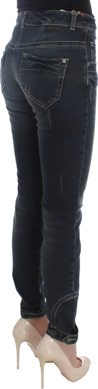 Jeans Ermanno Scervino Blue Cotton Blend Slim Fit