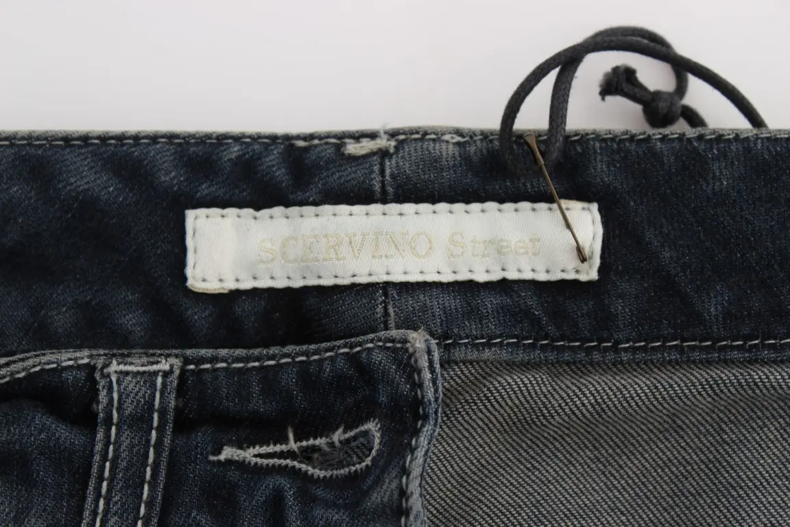 Jeans Ermanno Scervino Blue Cotton Blend Slim Fit