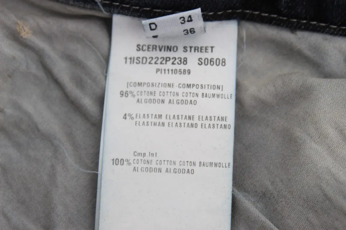 Jeans Ermanno Scervino Blue Cotton Blend Slim Fit
