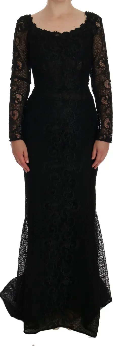 Dress Dolce & Gabbana Black Floral Sheath Dress