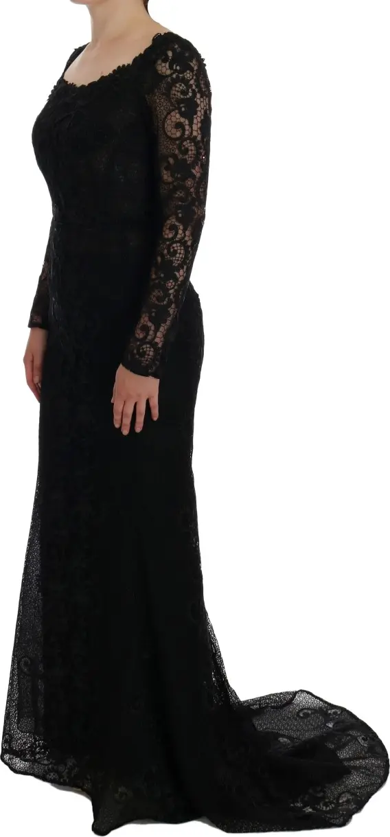 Dolce & Gabbana ko'ylagi Qora Gullardan Sheath Kiyimi
