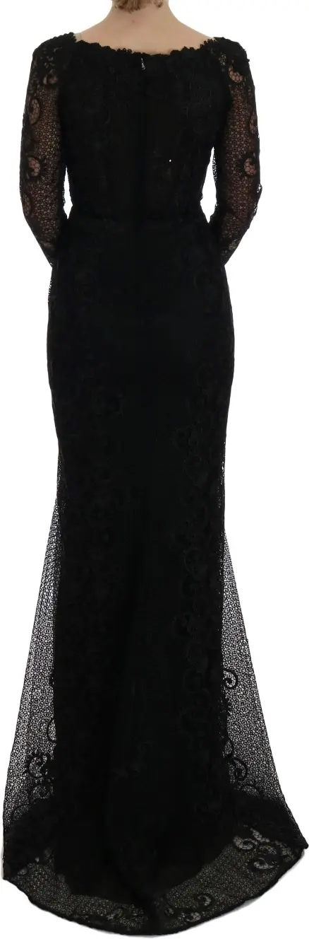 Dolce & Gabbana ko'ylagi Qora Gullardan Sheath Kiyimi