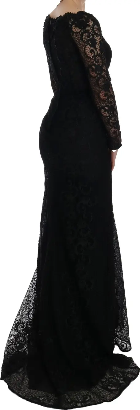 Dolce & Gabbana ko'ylagi Qora Gullardan Sheath Kiyimi