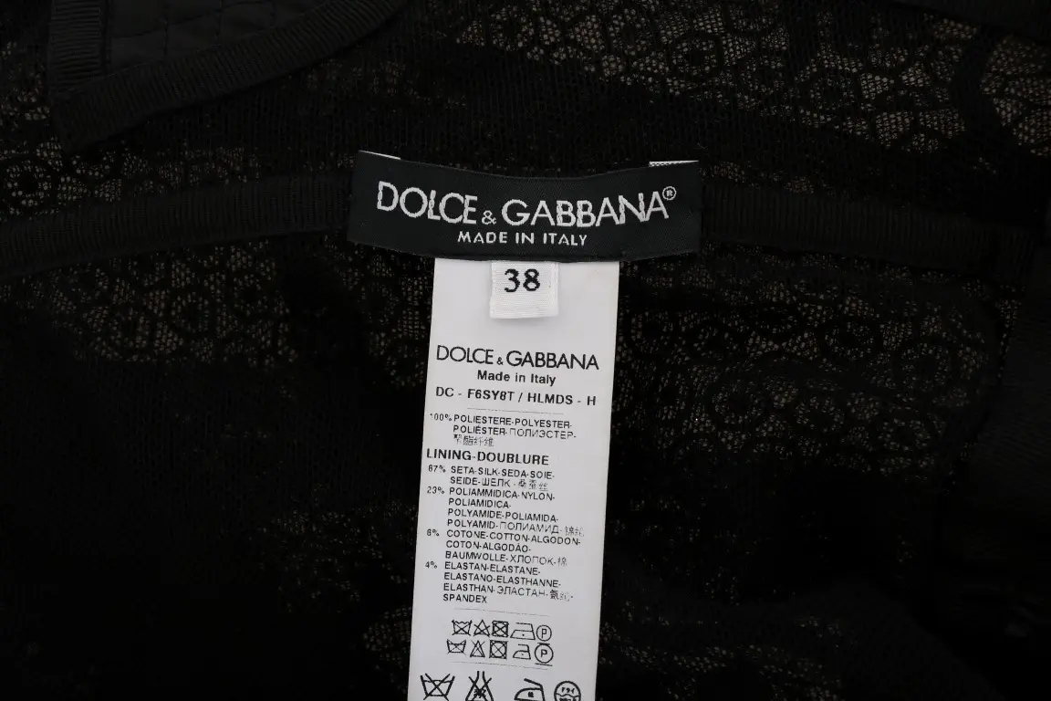 Dolce & Gabbana ko'ylagi Qora Gullardan Sheath Kiyimi