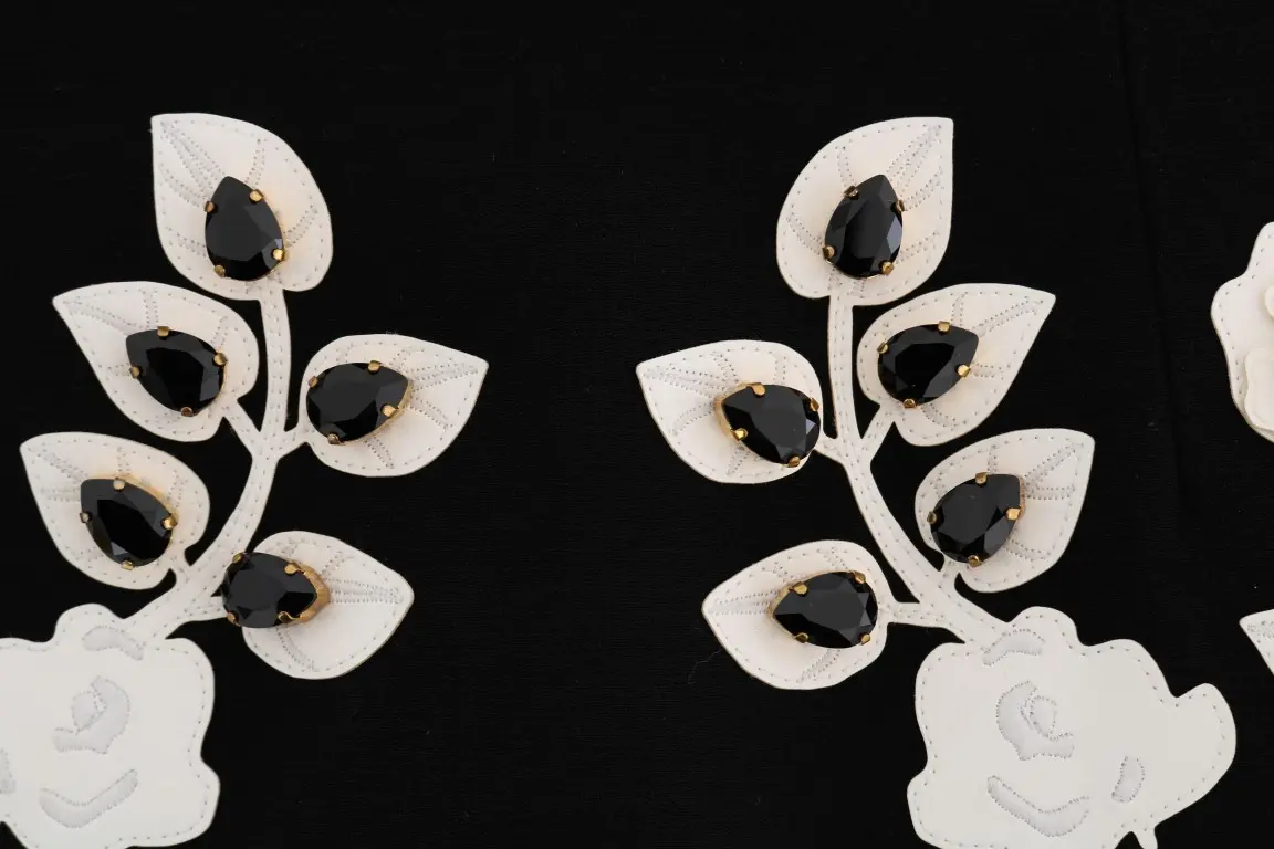 Pencil Skirt Dolce & Gabbana Black Crystal Floral