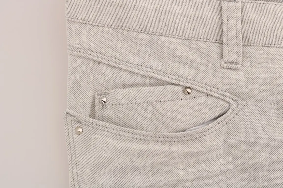 Costume National Oq Paxta Streçli Kiyim Jinsi
