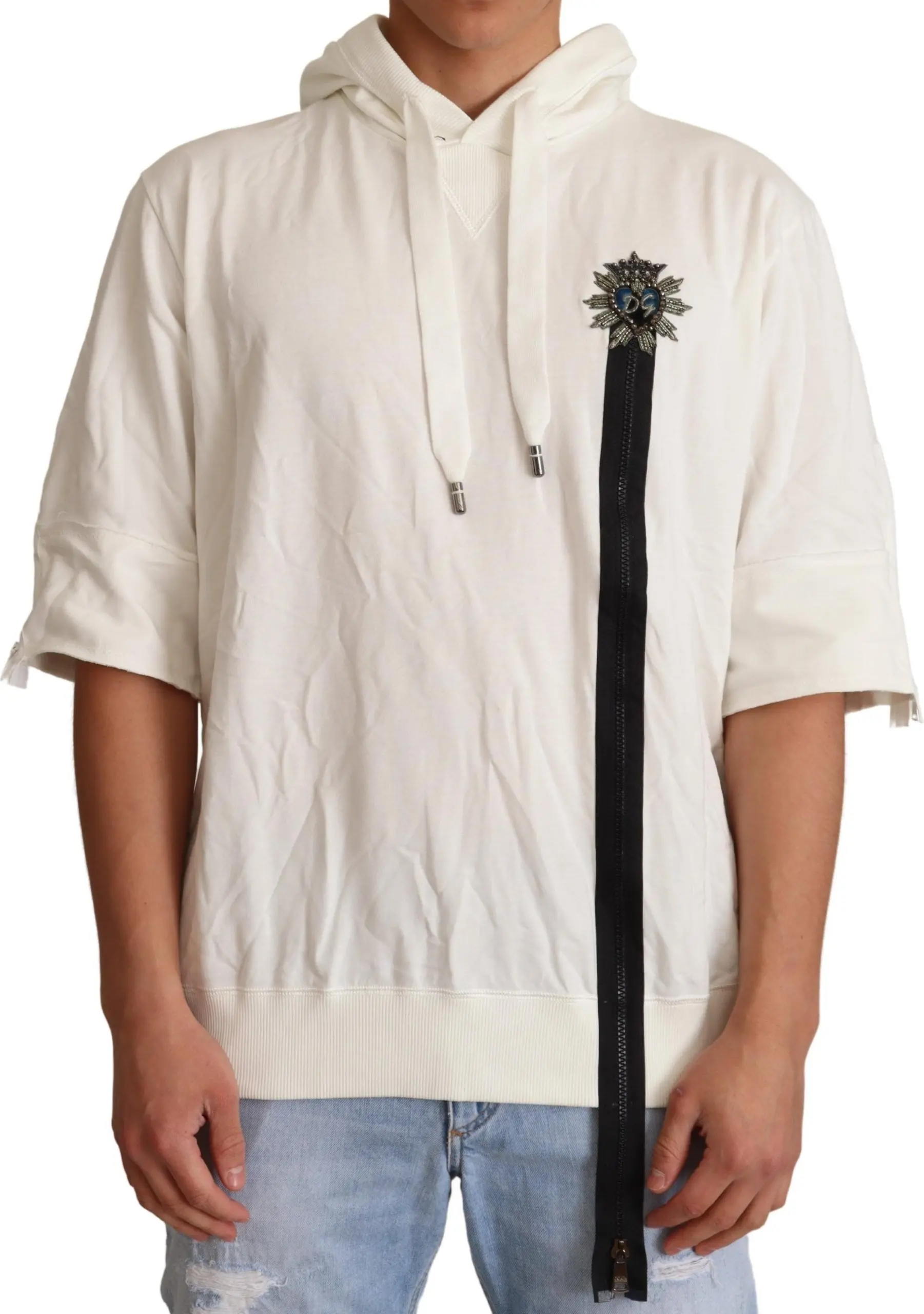 Sweater Dolce & Gabbana White Hooded Limited Edition