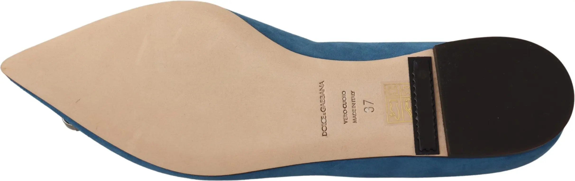 Flats Shoes Dolce & Gabbana Blue Suede Crystals Loafers