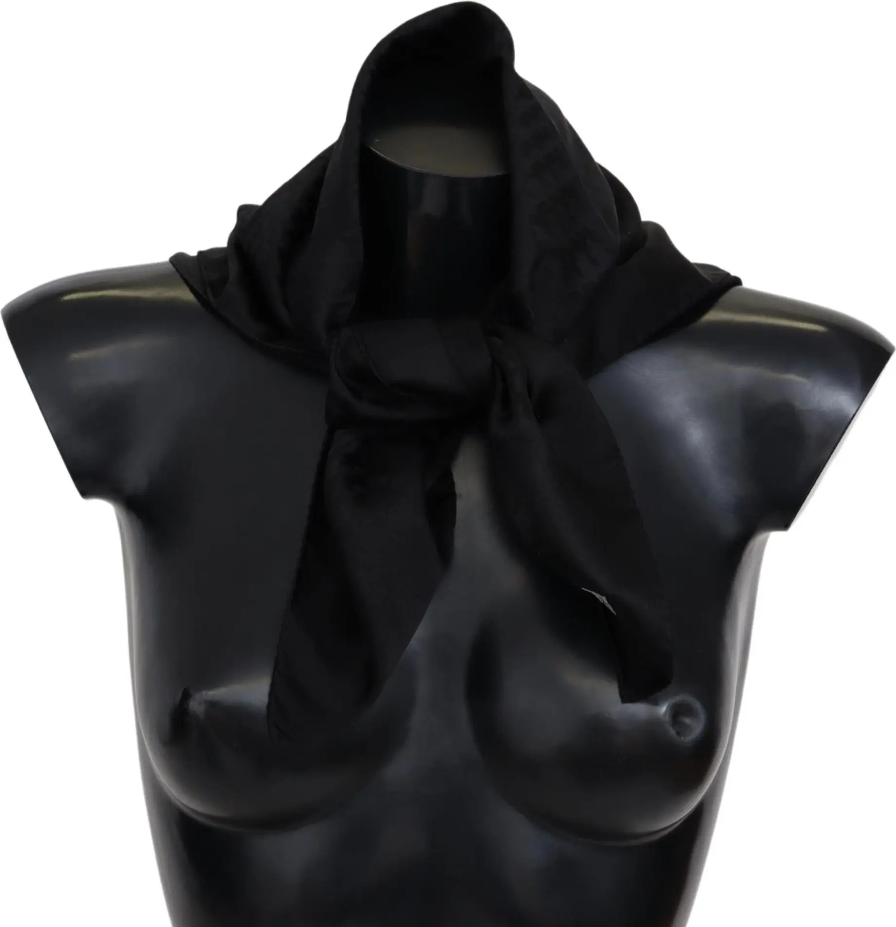 Missoni Elegant Black Wool Scarf with Logo Embroidery