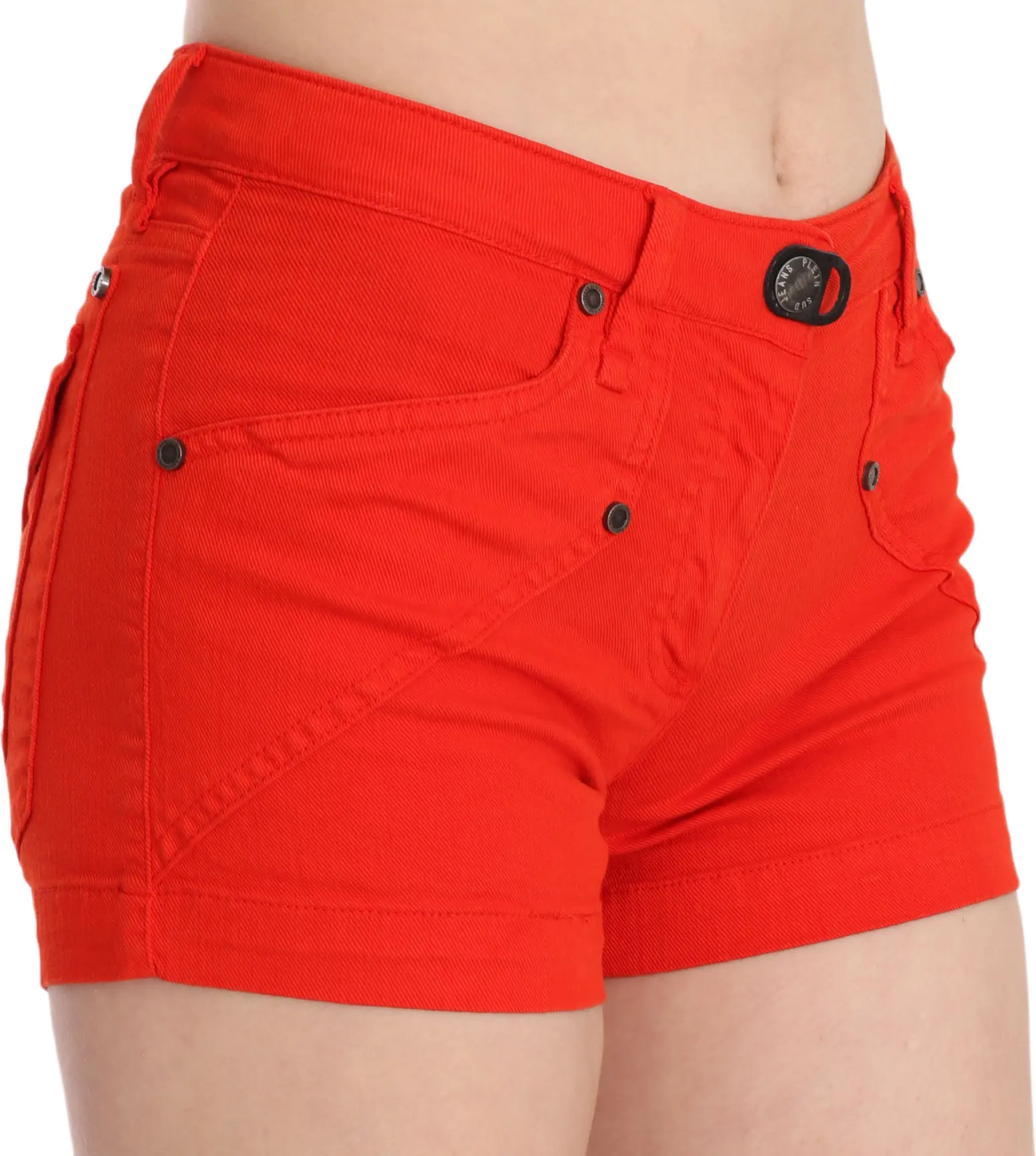 Plein Sud Orange Mini Shorts