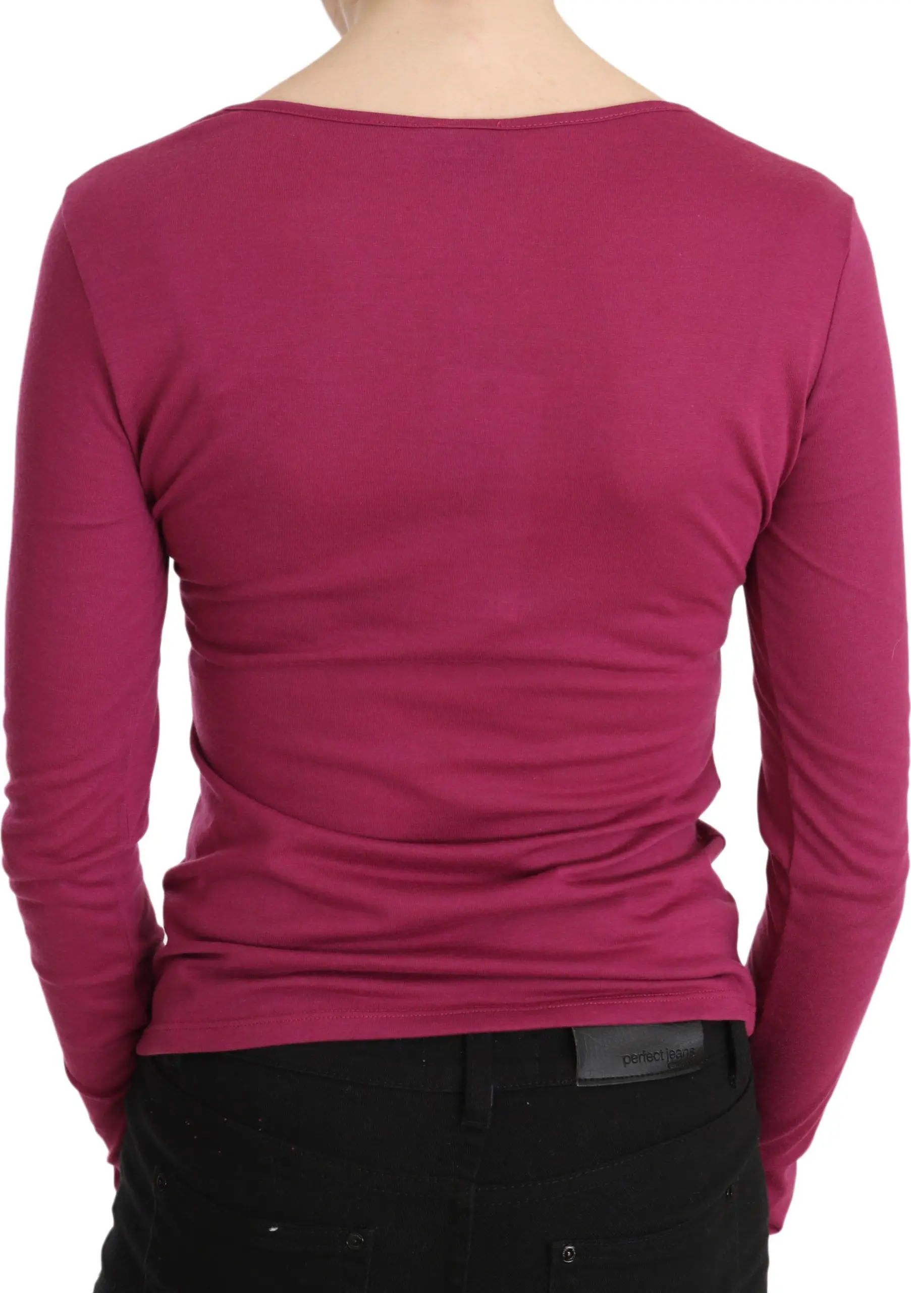 Топ Top Exte Pink Crystal Embellished с длинными рукавами