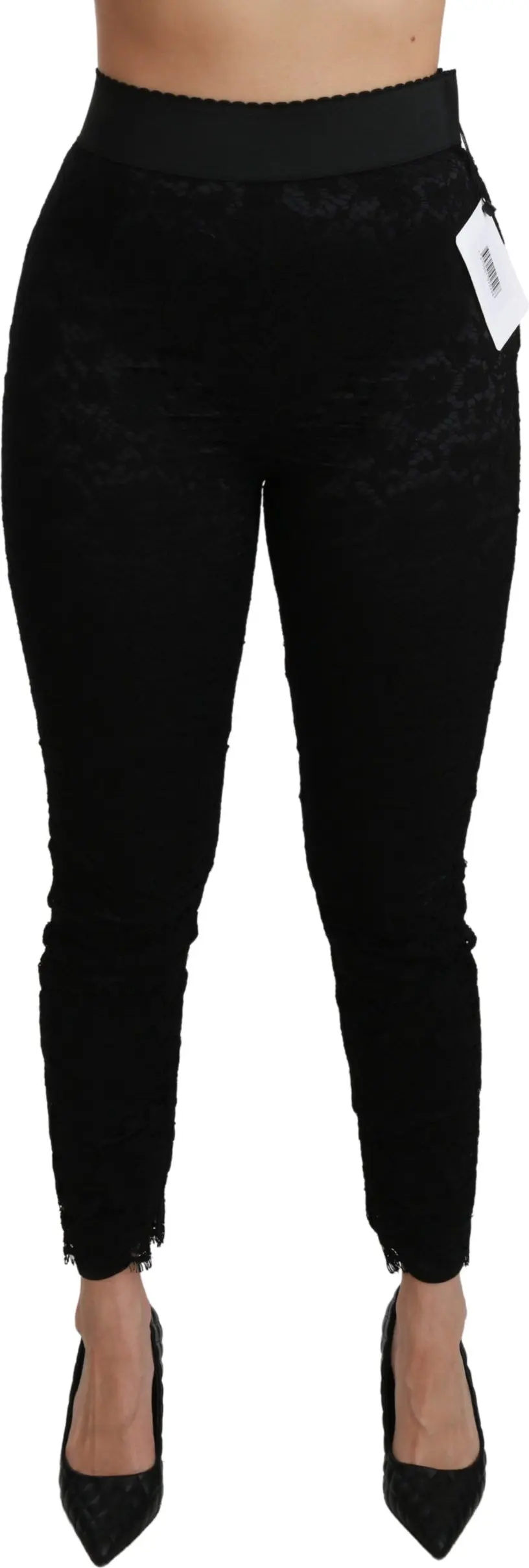 Dolce & Gabbana qora dantelli shim