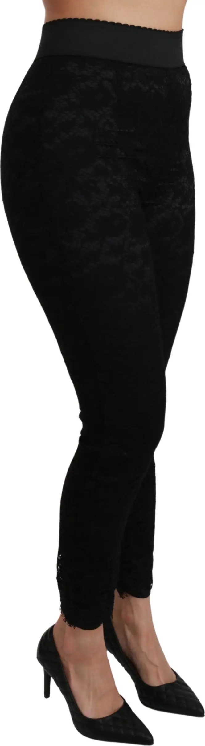 Dolce & Gabbana qora dantelli shim