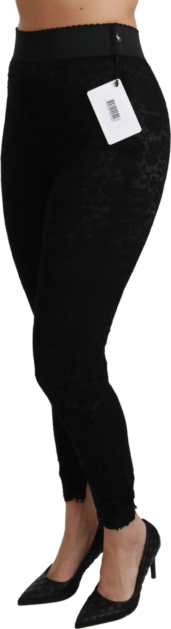 Dolce & Gabbana qora dantelli shim