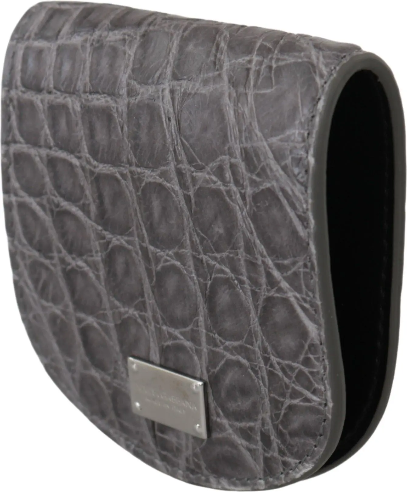 Wallet Dolce & Gabbana Exotic Gray Leather Condom Case Wallet