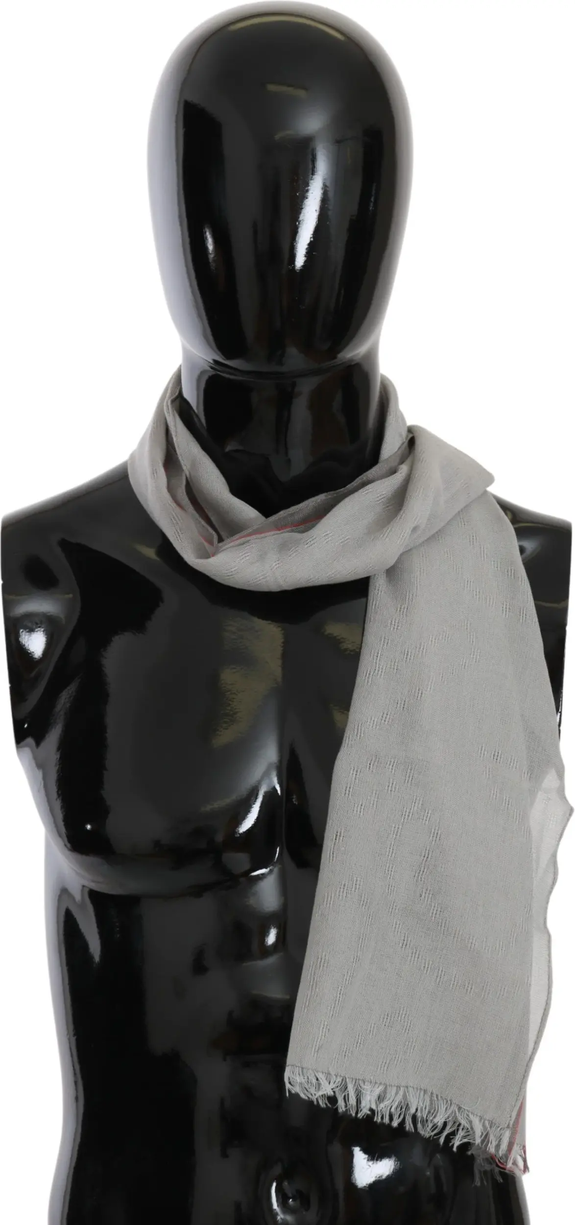 Costume National Elegent Gray Cotton Erkaklar uchun Sharf