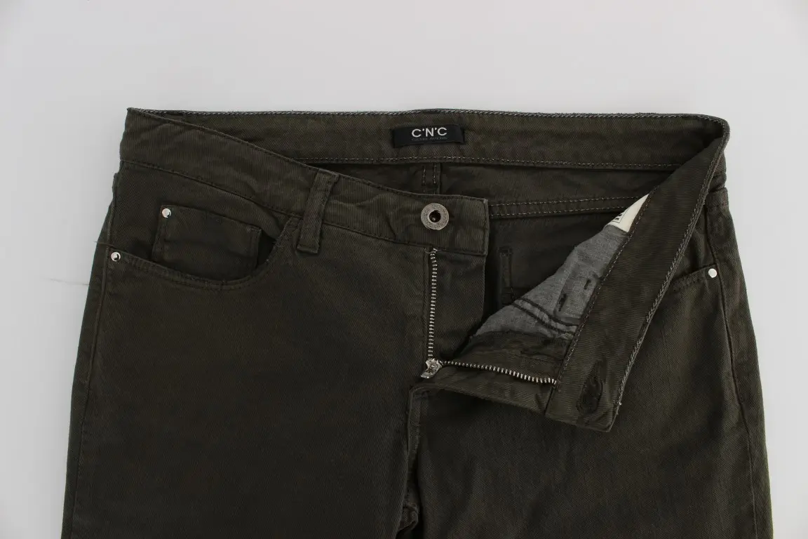 Jeans Costume National Green Cotton Blend Slim Fit