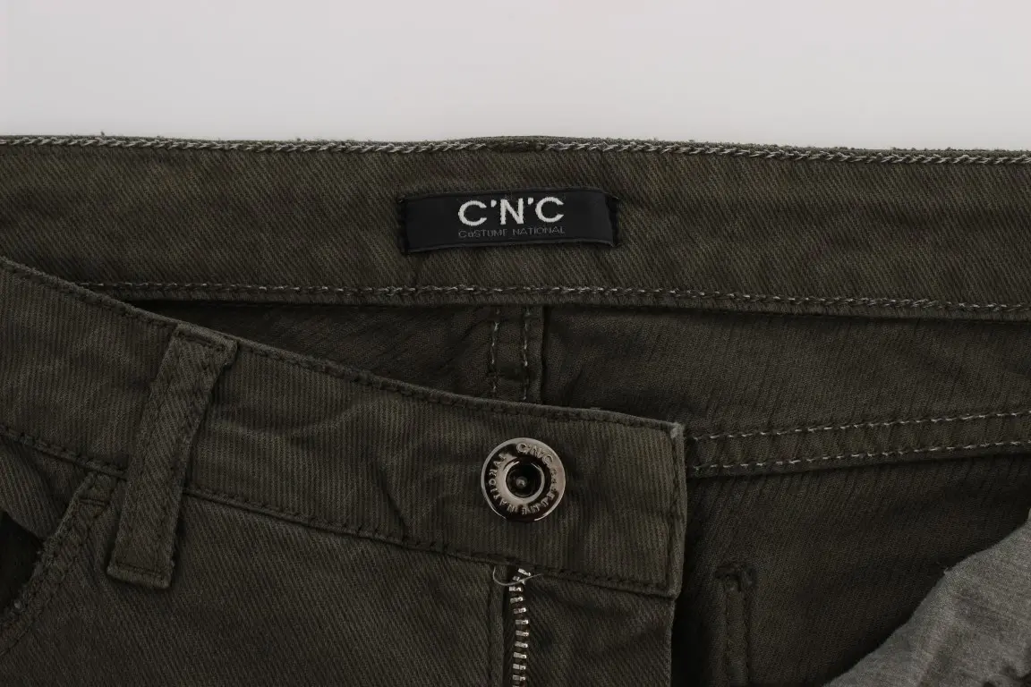 Jeans Costume National Green Cotton Blend Slim Fit