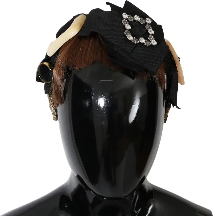 Headband Dolce & Gabbana Crystal-Embellished Gold Brown Diadem
