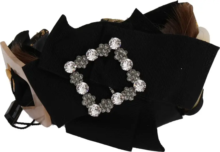 Headband Dolce & Gabbana Crystal-Embellished Gold Brown Diadem
