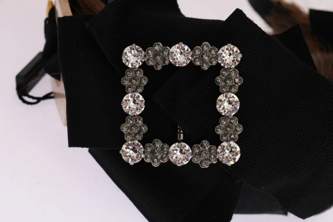 Headband Dolce & Gabbana Crystal-Embellished Gold Brown Diadem