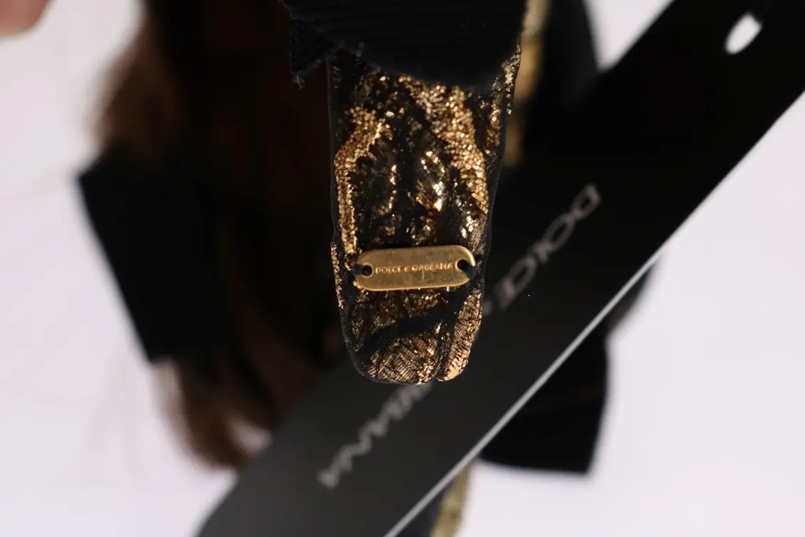 Headband Dolce & Gabbana Crystal-Embellished Gold Brown Diadem