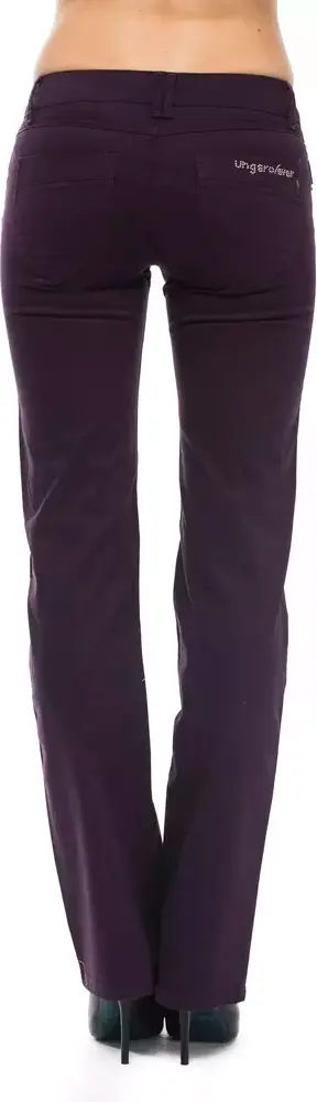 Фиолетовые джинсы женские хлопковые