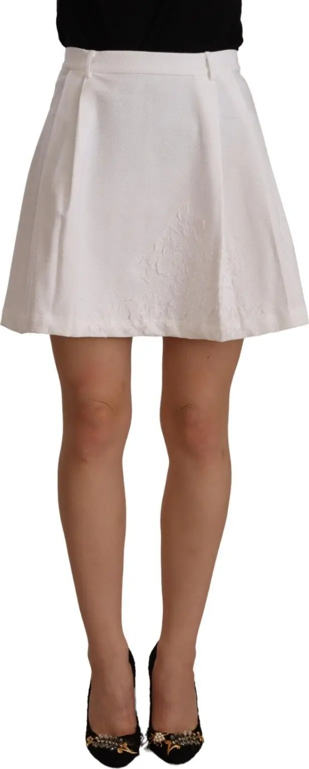 Юбка Ermanno Scervino с высокой талией, А-силуэта, мини, хлопок