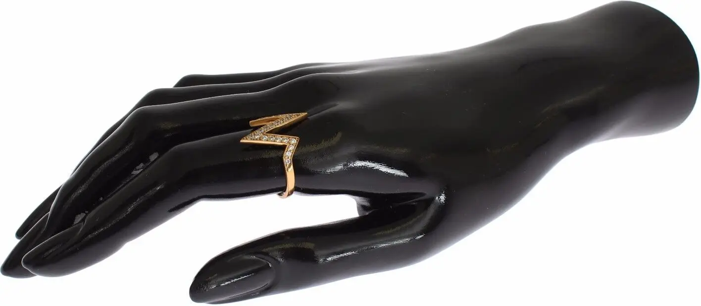 Nialaya Jewelry 925 Kumush Uzuk, Ayollar uchun, Toza CZ, 18Q Oltin bilan qoplangan