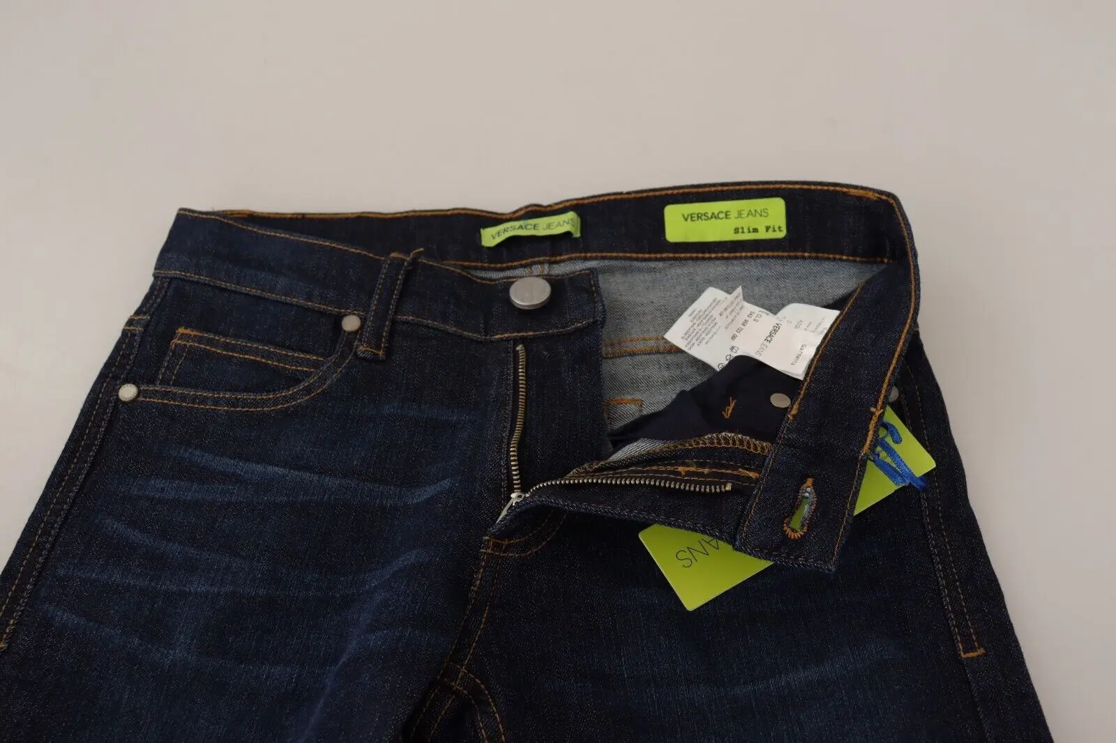 Jeans Versace Jeans Dark Blue Cotton Low Waist Skinny Denim Jeans